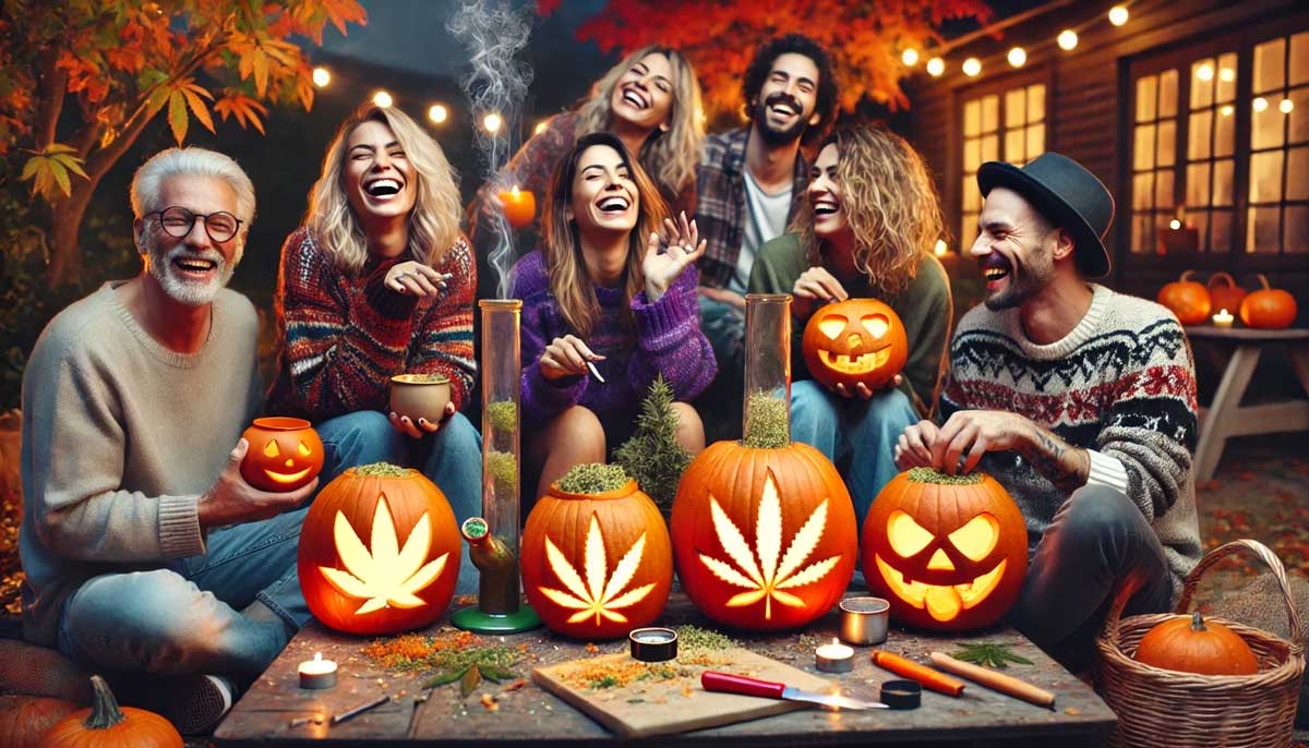 Cannabis-Themed Pumpkin Carving Templates • Feel State | Cannabis ...